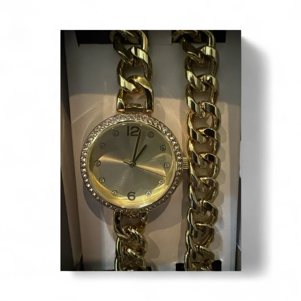 Time and Tru elegant gold